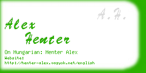 alex henter business card